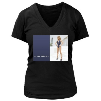 Sarah Harding Women's Deep V-Neck TShirt