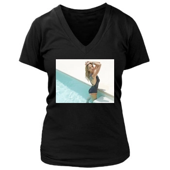 Sarah Harding Women's Deep V-Neck TShirt