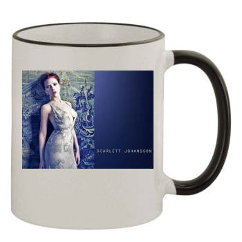 Scarlett Johansson 11oz Colored Rim & Handle Mug