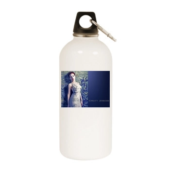 Scarlett Johansson White Water Bottle With Carabiner