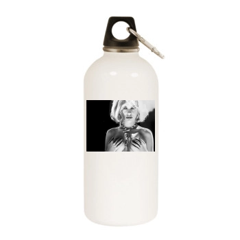 Scarlett Johansson White Water Bottle With Carabiner