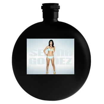 Selena Gomez Round Flask