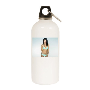 Selena Gomez White Water Bottle With Carabiner