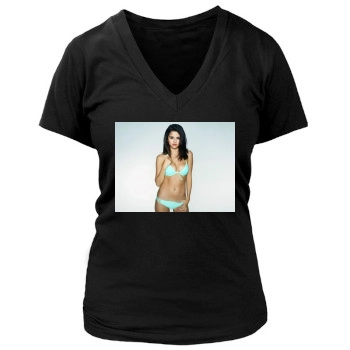 Selena Gomez Women's Deep V-Neck TShirt