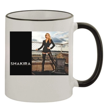 Shakira 11oz Colored Rim & Handle Mug