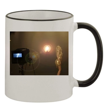 Shakira 11oz Colored Rim & Handle Mug