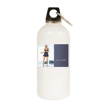 Stacy Keibler White Water Bottle With Carabiner