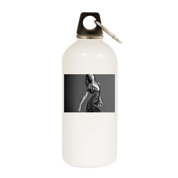 Summer Glau White Water Bottle With Carabiner