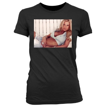 Tara Reid Women's Junior Cut Crewneck T-Shirt