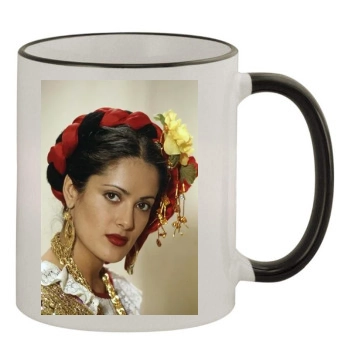 Salma Hayek 11oz Colored Rim & Handle Mug