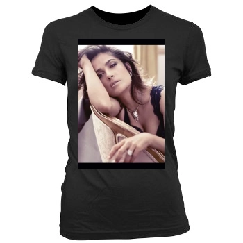 Salma Hayek Women's Junior Cut Crewneck T-Shirt