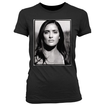 Salma Hayek Women's Junior Cut Crewneck T-Shirt