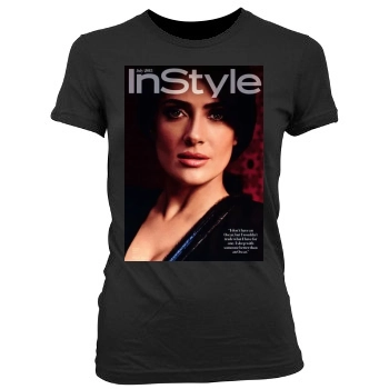 Salma Hayek Women's Junior Cut Crewneck T-Shirt