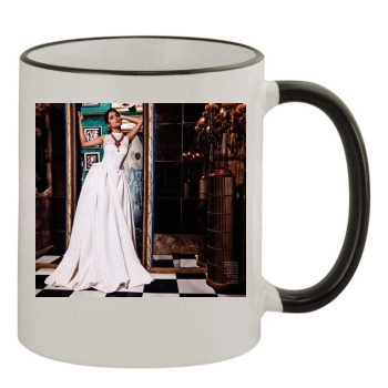 Salma Hayek 11oz Colored Rim & Handle Mug