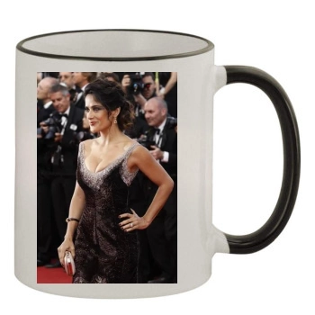 Salma Hayek 11oz Colored Rim & Handle Mug