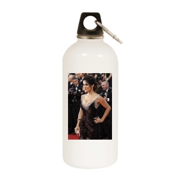 Salma Hayek White Water Bottle With Carabiner