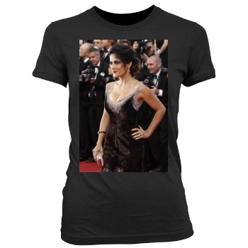 Salma Hayek Women's Junior Cut Crewneck T-Shirt