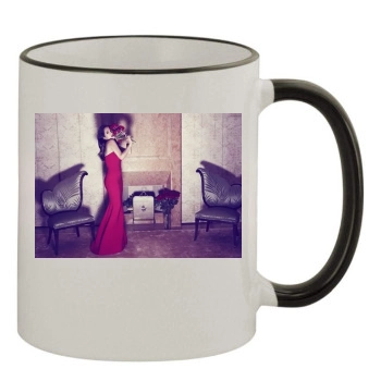 Salma Hayek 11oz Colored Rim & Handle Mug