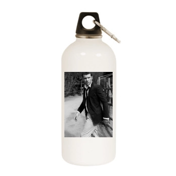 Sam Worthington White Water Bottle With Carabiner