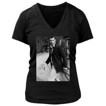 Sam Worthington Women's Deep V-Neck TShirt