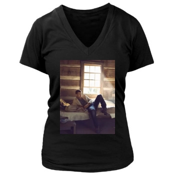 Sam Worthington Women's Deep V-Neck TShirt