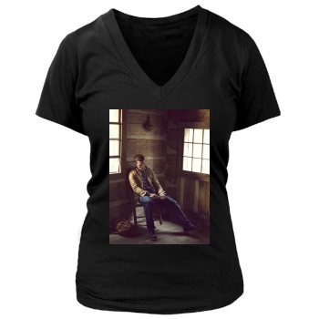 Sam Worthington Women's Deep V-Neck TShirt