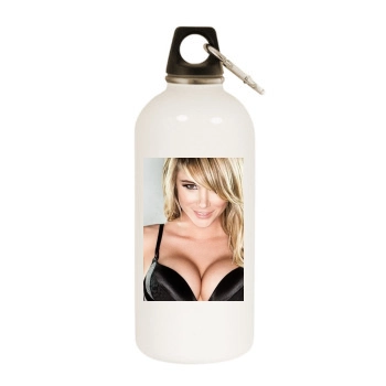 Sara Jean Underwood White Water Bottle With Carabiner