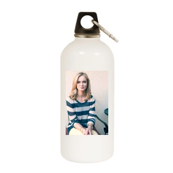 Sara Paxton White Water Bottle With Carabiner