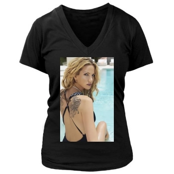 Sarah Harding Women's Deep V-Neck TShirt