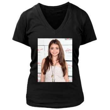 Sarah Hyland Women's Deep V-Neck TShirt