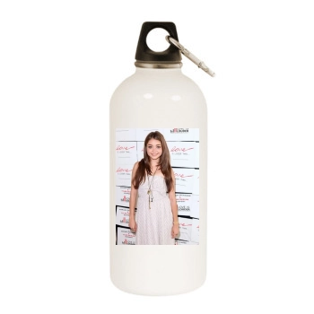 Sarah Hyland White Water Bottle With Carabiner