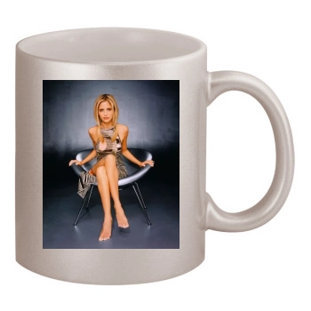 Sarah Michelle Gellar 11oz Metallic Silver Mug