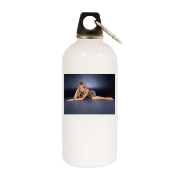 Sarah Michelle Gellar White Water Bottle With Carabiner