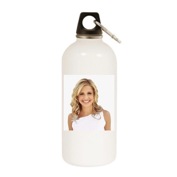 Sarah Michelle Gellar White Water Bottle With Carabiner