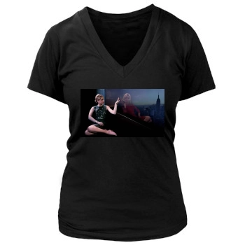 Sarah Michelle Gellar Women's Deep V-Neck TShirt