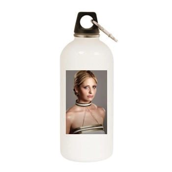 Sarah Michelle Gellar White Water Bottle With Carabiner