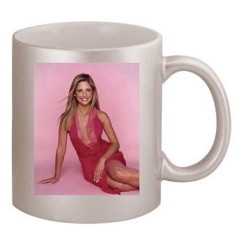 Sarah Michelle Gellar 11oz Metallic Silver Mug