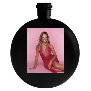 Sarah Michelle Gellar Round Flask