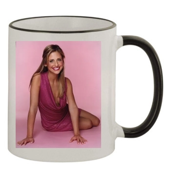 Sarah Michelle Gellar 11oz Colored Rim & Handle Mug