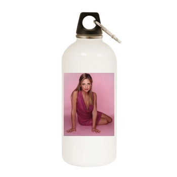 Sarah Michelle Gellar White Water Bottle With Carabiner