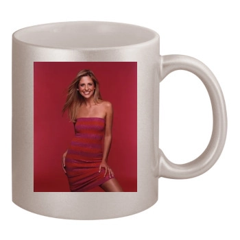 Sarah Michelle Gellar 11oz Metallic Silver Mug