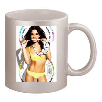 Sarah Shahi 11oz Metallic Silver Mug