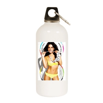 Sarah Shahi White Water Bottle With Carabiner