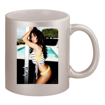 Sarah Shahi 11oz Metallic Silver Mug