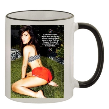 Sarah Shahi 11oz Colored Rim & Handle Mug