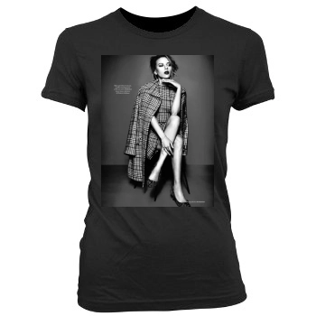 Scarlett Johansson Women's Junior Cut Crewneck T-Shirt