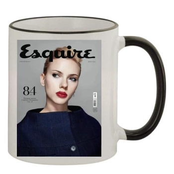 Scarlett Johansson 11oz Colored Rim & Handle Mug