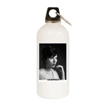 Scarlett Johansson White Water Bottle With Carabiner