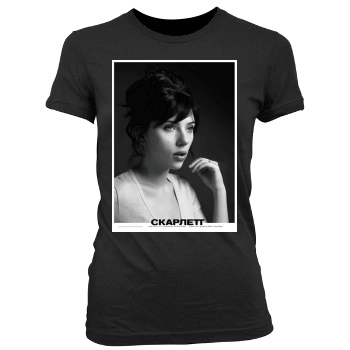 Scarlett Johansson Women's Junior Cut Crewneck T-Shirt