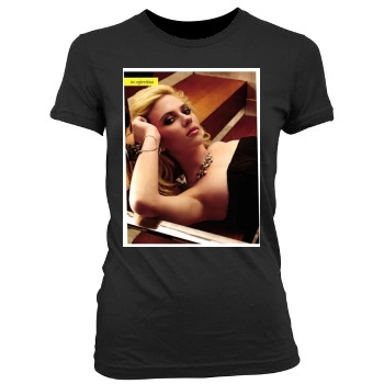 Scarlett Johansson Women's Junior Cut Crewneck T-Shirt